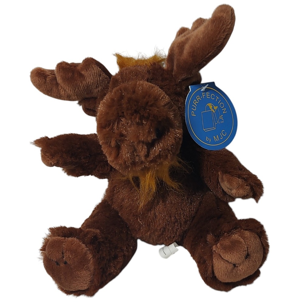 Vintage Purr Fection Plush Moose With Tags Baby Harley‎ Acadia National Park SEE
